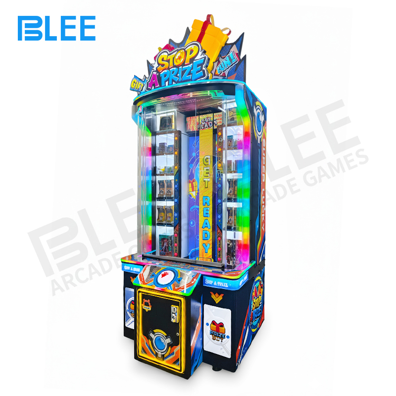 ticket dispensing machine Ergonomic control panel with responsive stop button and game status indicators