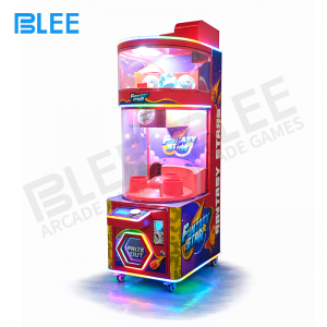 Full frontal image of the BLEE Sky Drop Challenge 1.4m tower with vibrant graphics.