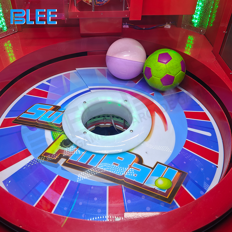 Close-up of the dynamic playfield with the ball in motion, hitting targets and bumpers.