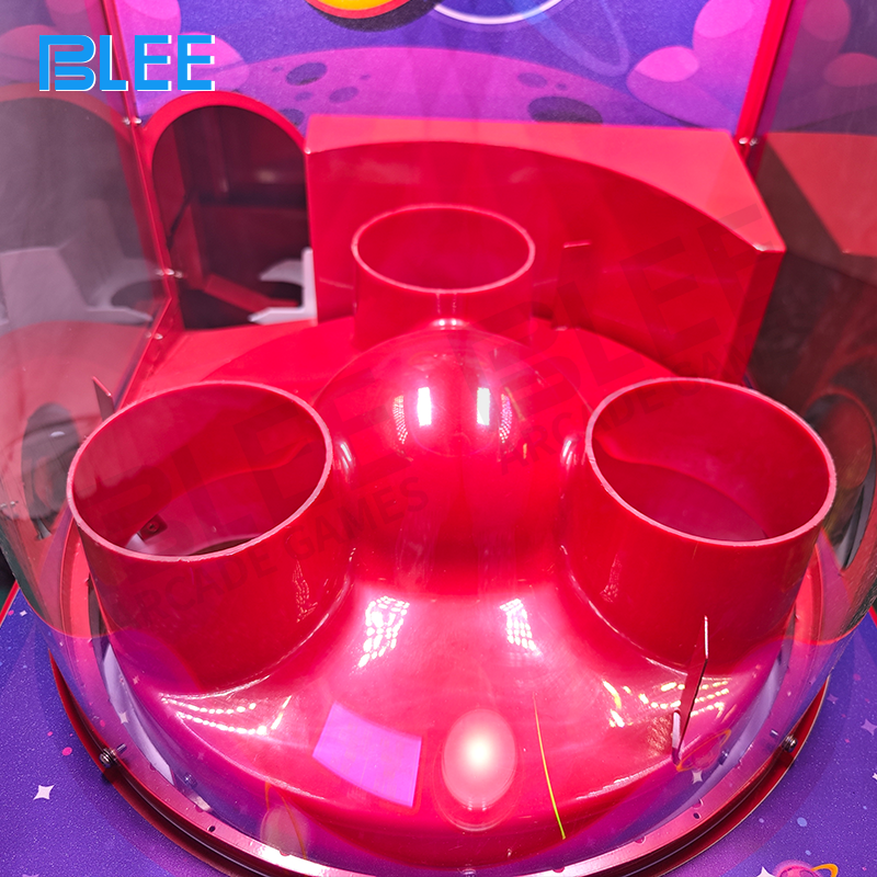 The scoring mechanism at the base where collected balls are counted.