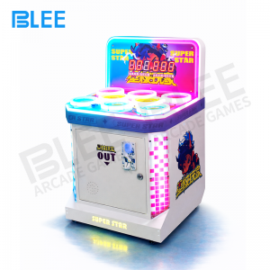 A teenager fully engaged in beating their personal high score.