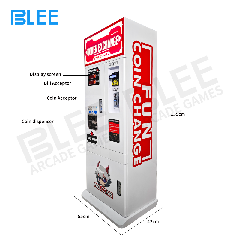 Close-up of the English-language digital tube display showing transaction amount and instructions.