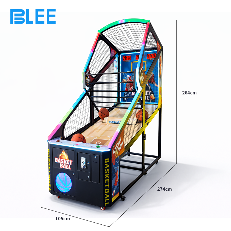 BLEE NBA Official Basketball Arcade Game with authentic league styling prominently featured in a high-traffic arcade.