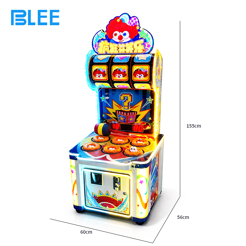 Full front view showcasing the compact cabinet (L60×W56×H155 cm), soft padding, and cheerful graphics.