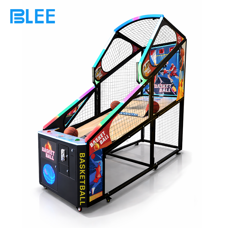 full-size basketball arcade Dual redemption touchscreen interface offering players choice between tickets or instant prizes.