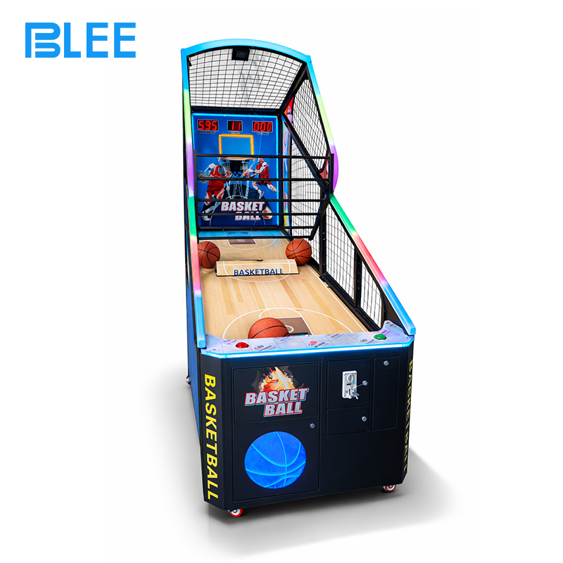professional basketball game Integrated ticket dispenser issuing printed rewards based on final score achievements.