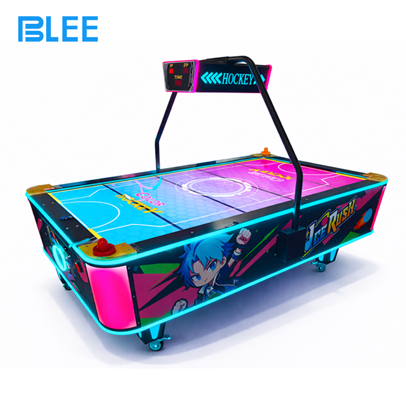 puck battle game Player inserting coins into the secure payment system to activate competitive gameplay.