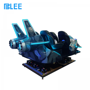 Full front view showcasing the realistic camouflage aircraft fuselage design, six motion seats, six Dapeng E3S headsets, and 19-inch tactical grid display.