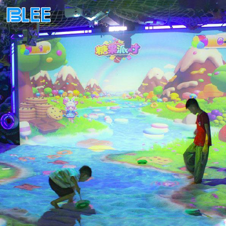 Kids edutainment projection system for indoor amusement venue Kids edutainment projection system for indoor amusement venue