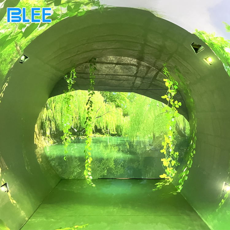 Projection tunnel experience with fantasy visual effects Projection tunnel experience with fantasy visual effects