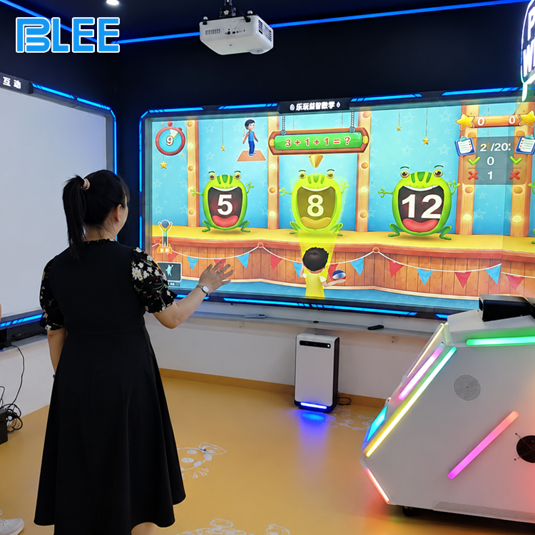 Interactive school learning game with projector and camera Interactive school learning game with projector and camera