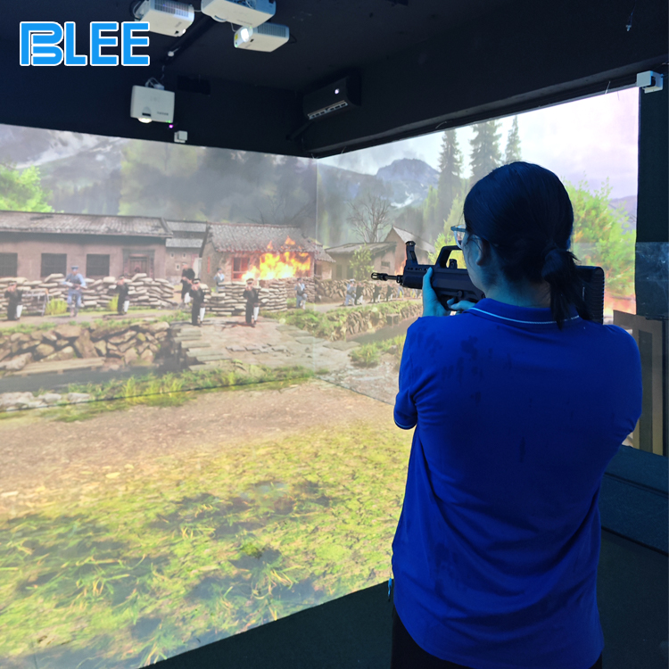 Arcade target challenge game using wall projection Arcade target challenge game using wall projection