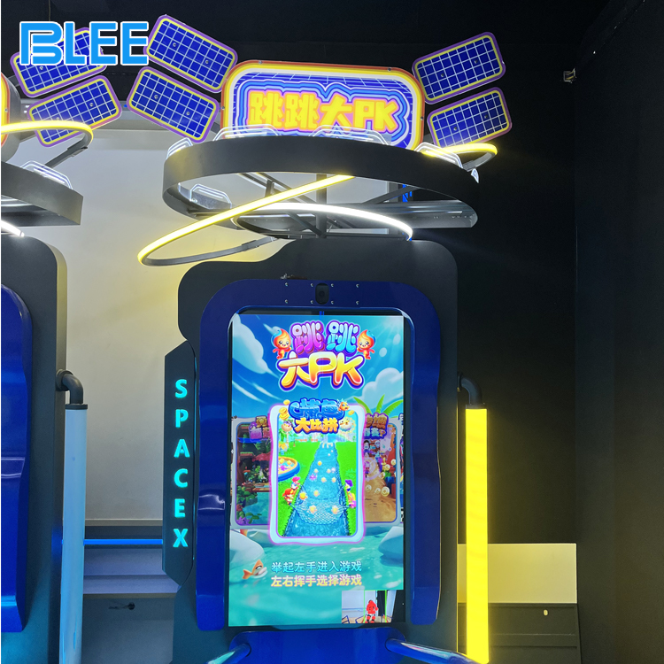 Arcade trampoline game machine with HD LED screen