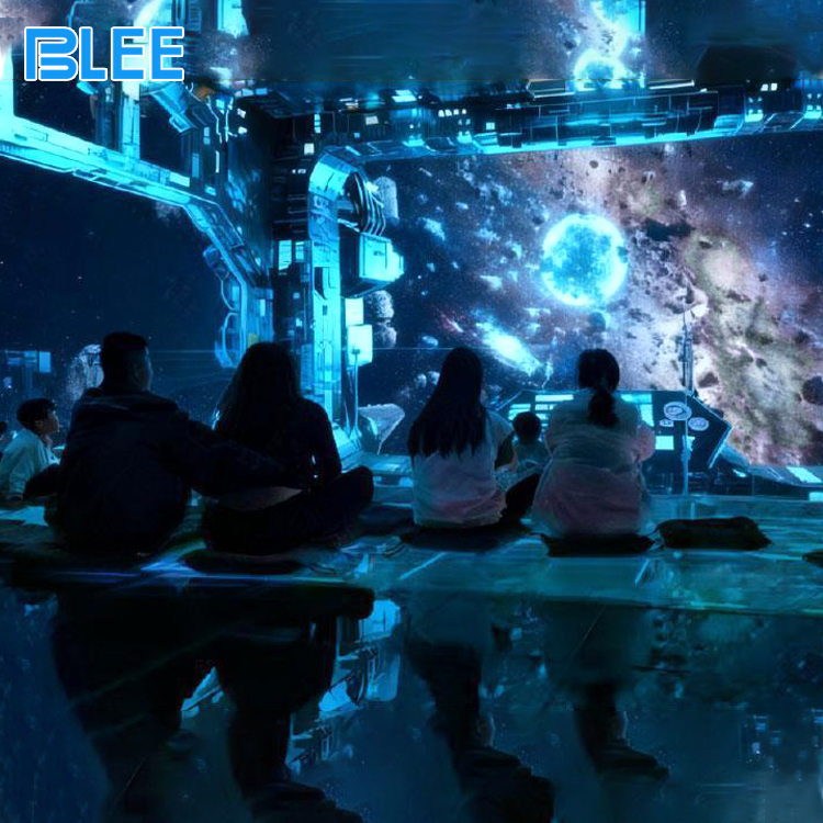 Panoramic immersive projection theater for indoor entertainment center Panoramic immersive projection theater for indoor entertainment center