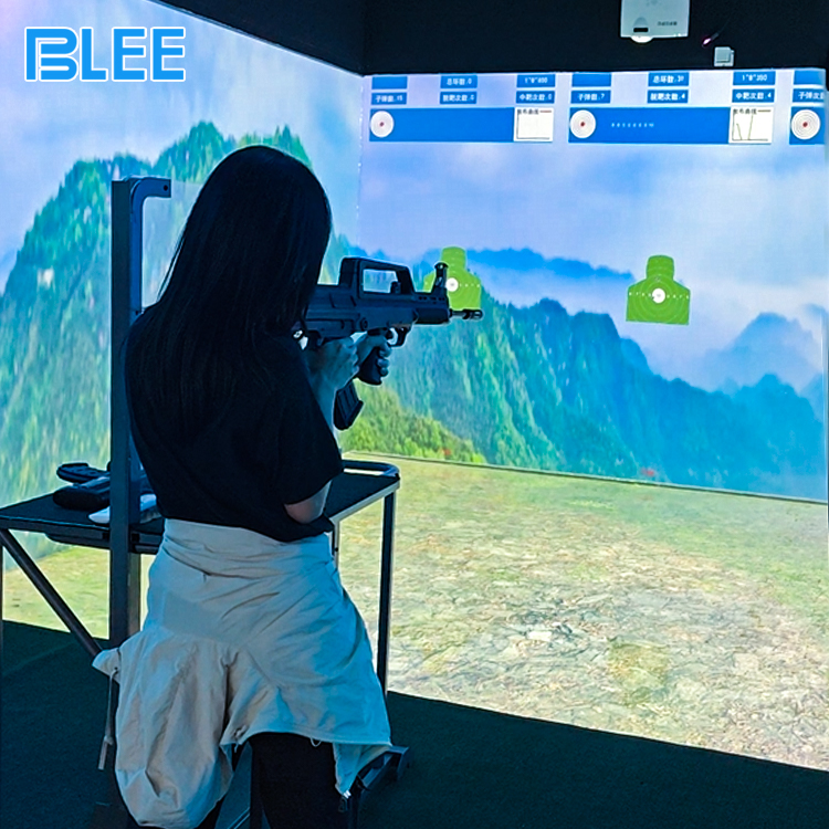 Immersive target challenge game for theme park entertainment Immersive target challenge game for theme park entertainment