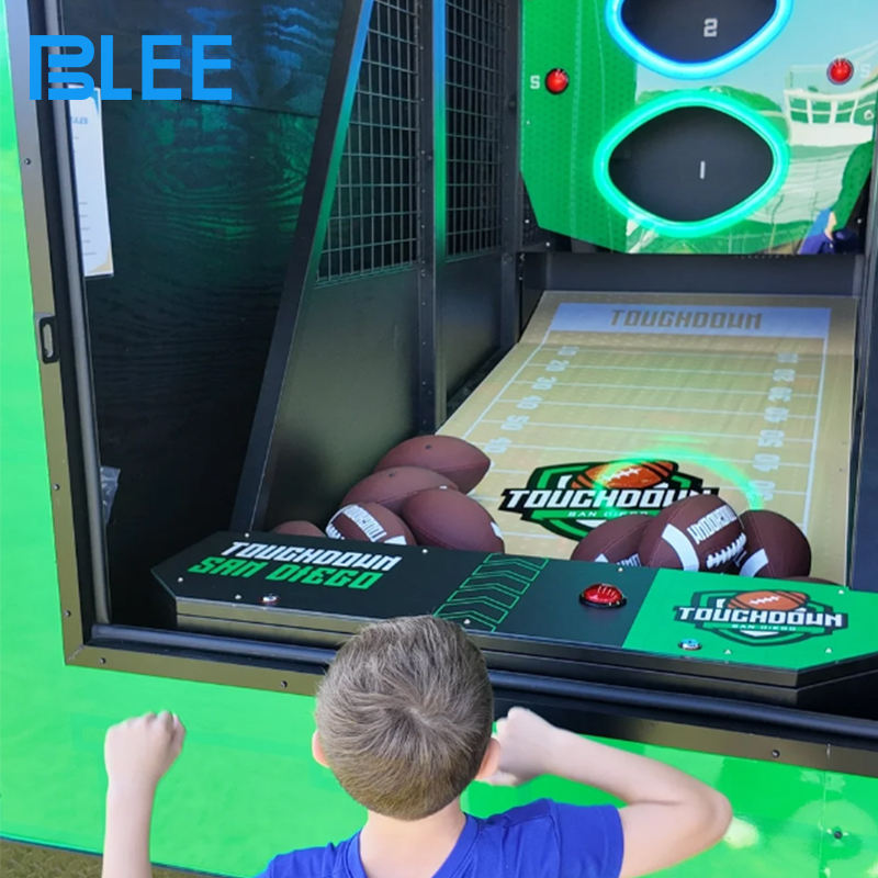 Three-hole football target board with different scoring zones