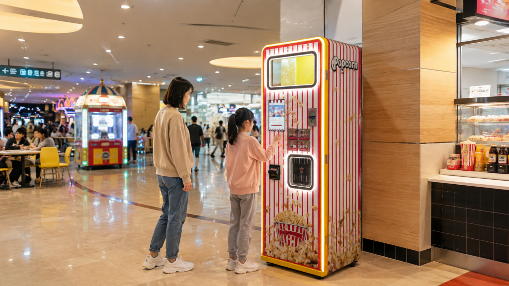automatic popcorn machine