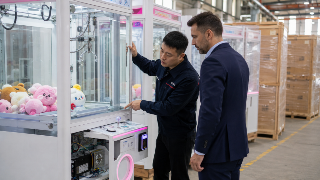 Claw machine factory assembly line